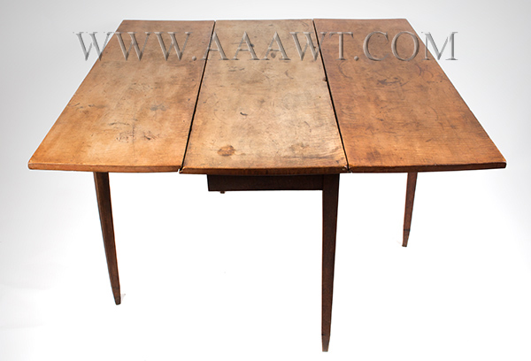Table, Hepplewhite Drop Leaf, Figured Maple in Original Surface
New England, Circa 1790, angle view 2